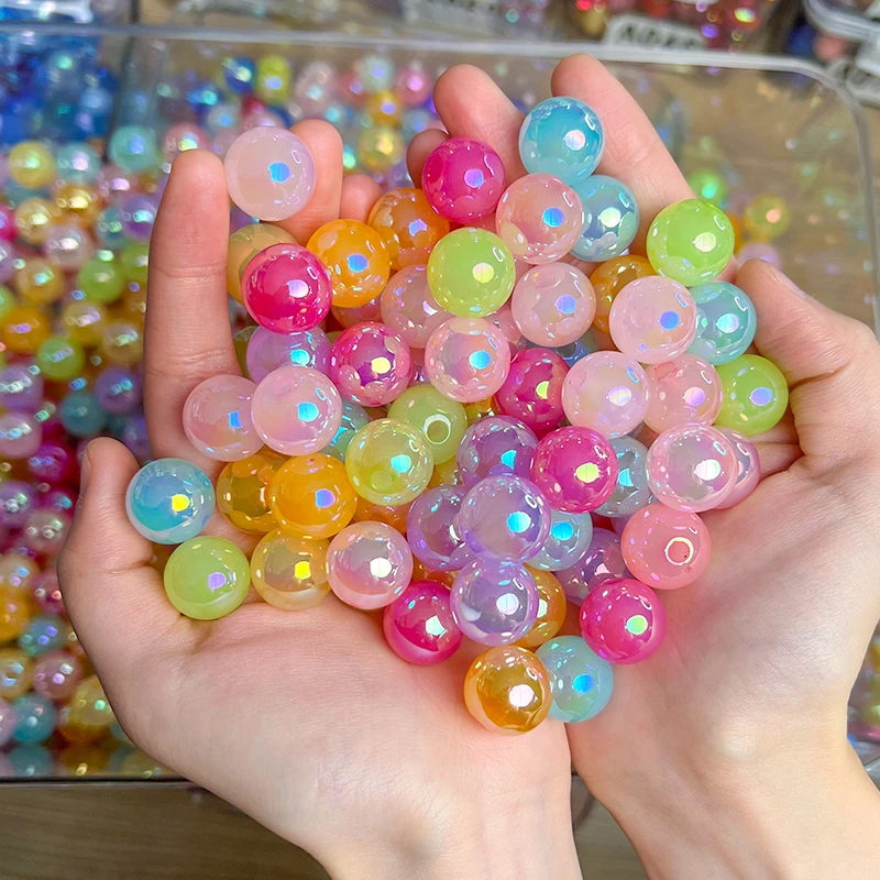 半孔极光珠尾珠混20颗