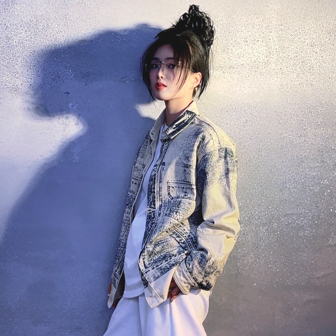 【大璇专属】牛仔满印衬衫外套印花牛仔面料D18989