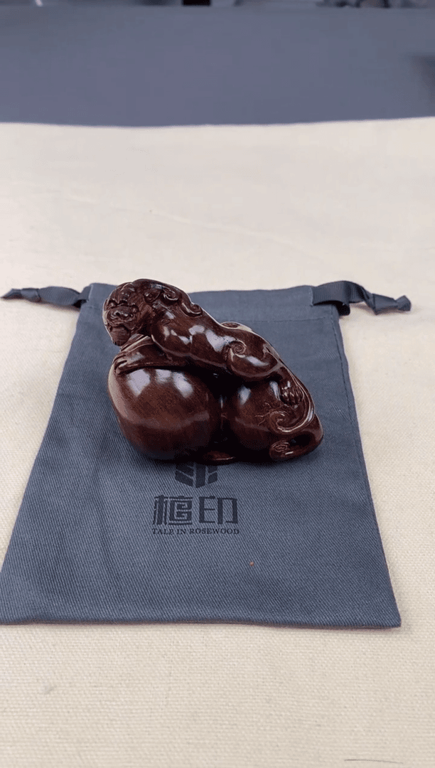【闪购商品】黄花梨/降香黄檀把件黄花梨葫芦兽