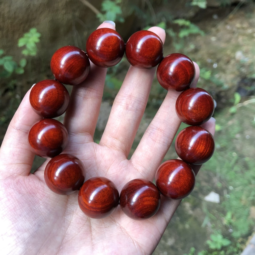 高油密！印度小叶紫檀20mm手串