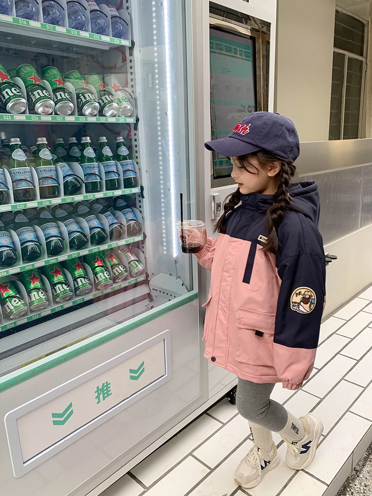 女童棉服外套秋冬2024新款冬装加绒加厚外套中大童派克服儿童女孩