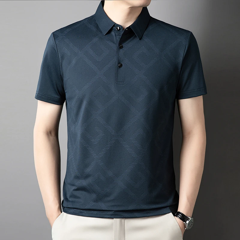 专柜正品2024新款夏季短袖男士T恤中老年男装上衣POLO衫经典商务