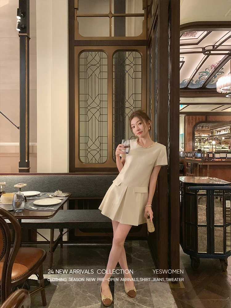 YESWOMEN浮光印记·髙级感珠光系列玉石织带点缀XY6246D3638娜娜