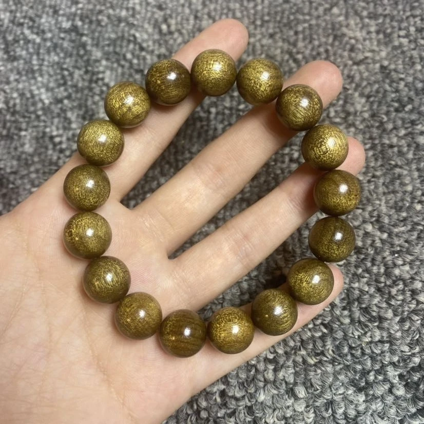 金丝楠木乌金陈化老料1.2手串