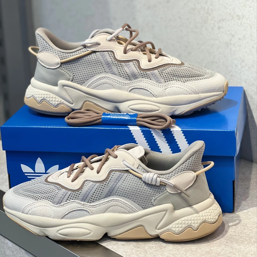 Adidas originals Ozweego灰卡其简版小椰子低帮运动休闲鞋IF0426