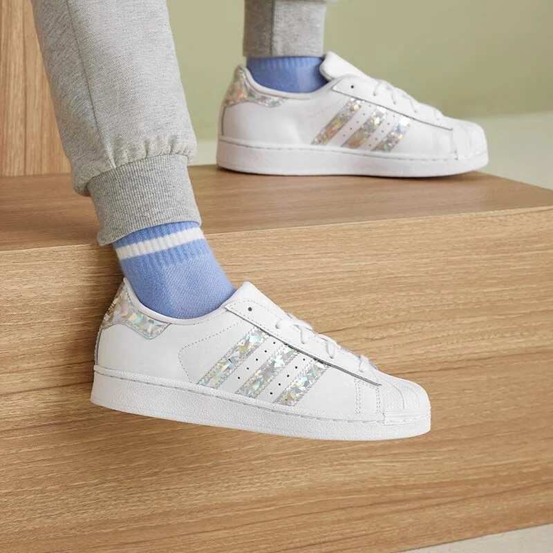 正品Adidas阿迪达斯三叶草SUPERSTAR 儿童贝壳头舒适休闲鞋CG6708