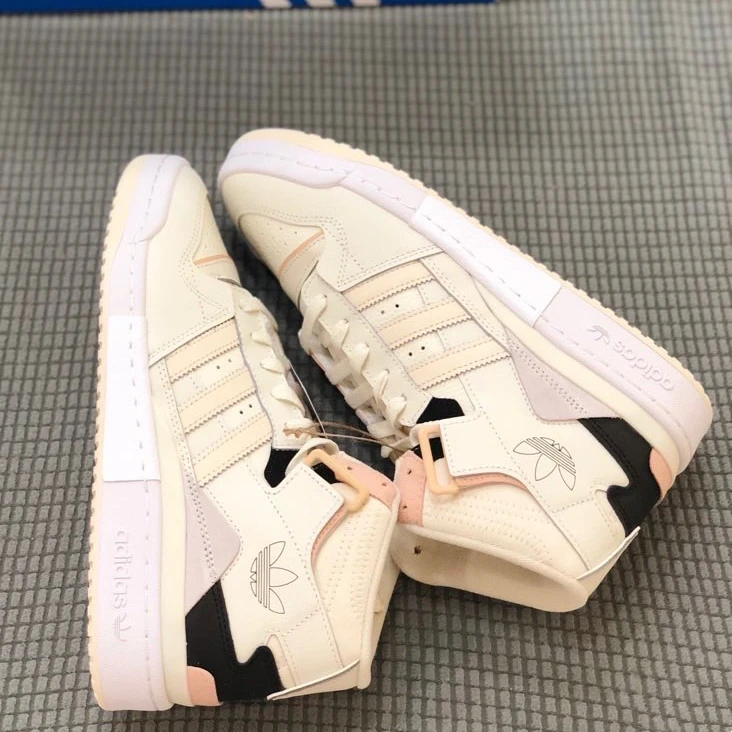 Adidas 三叶草 FORUM 男女秋冬时尚百搭耐磨高帮休闲板鞋H01922