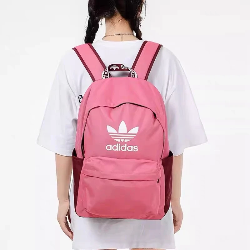 正品Adidas 三叶草男女经典百搭学生书包户外双肩包H35599