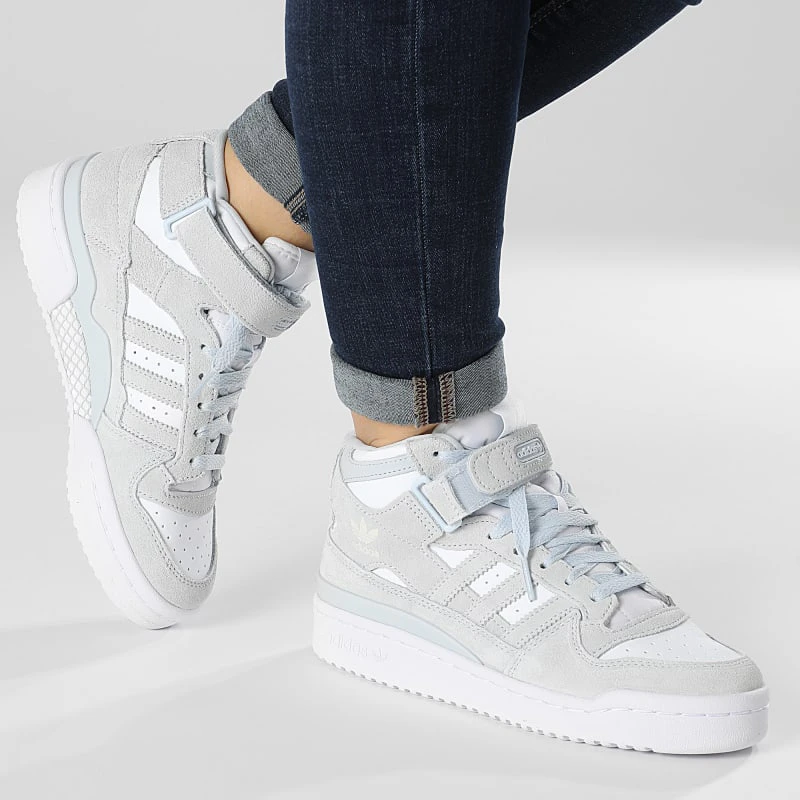 Adidas阿迪达斯三叶草FORUM男女秋冬高帮时尚运动休闲板鞋 GZ2609