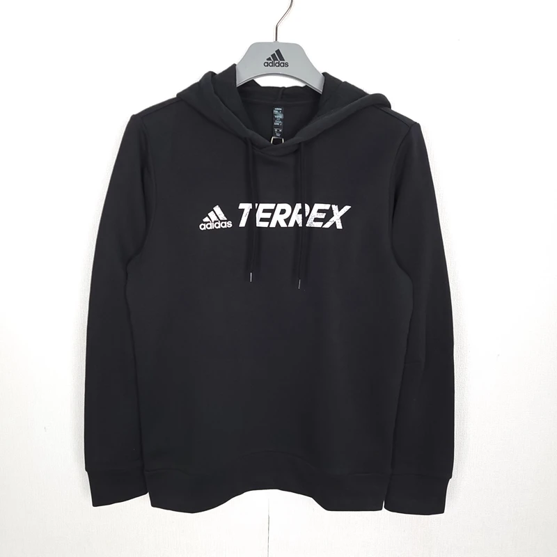 Adidas 阿迪达斯 男款户外运动休闲薄绒保暖连帽卫衣帽衫 GL6107