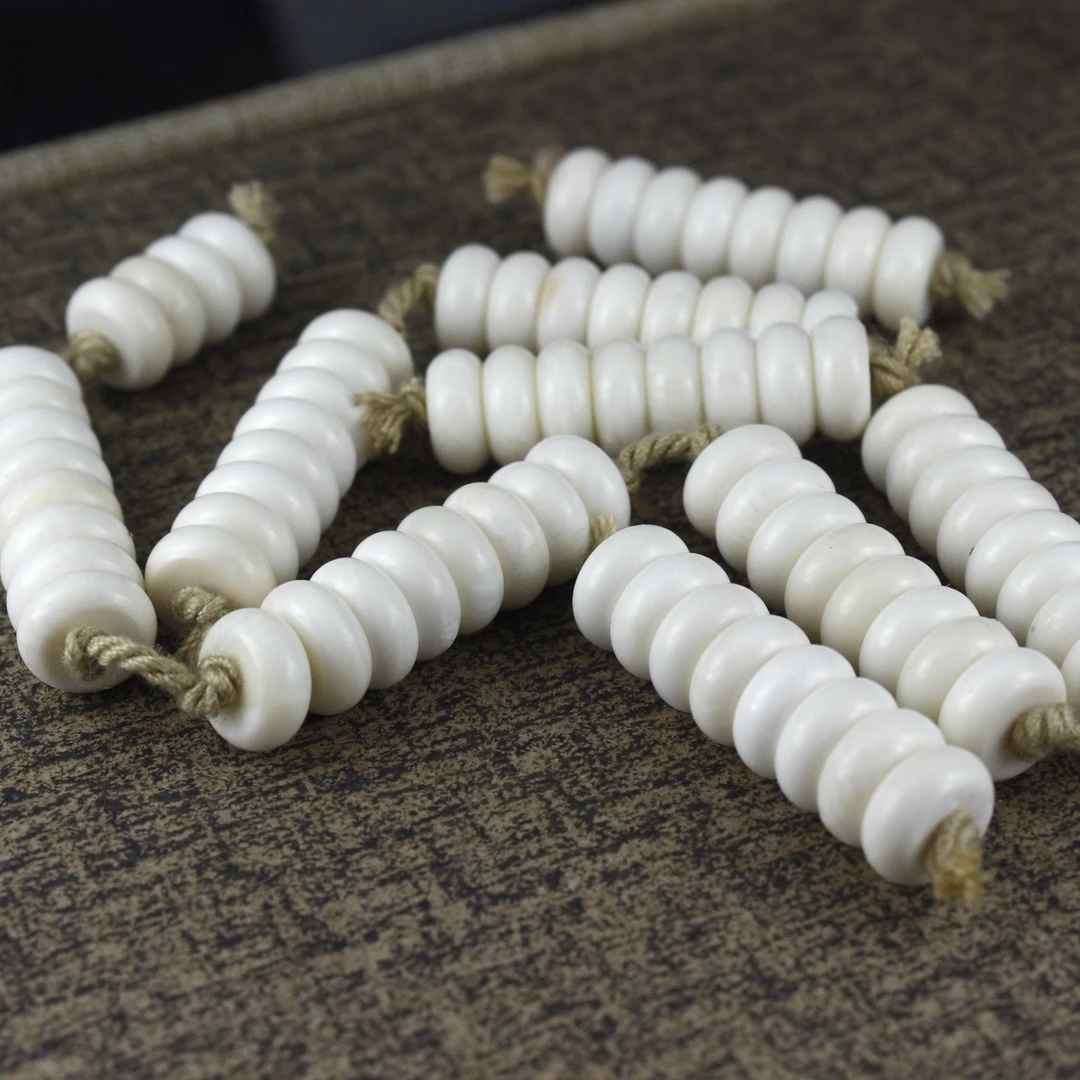 猛犸象牙牙芯料隔片隔珠菩提配饰天然保真白色无瑕