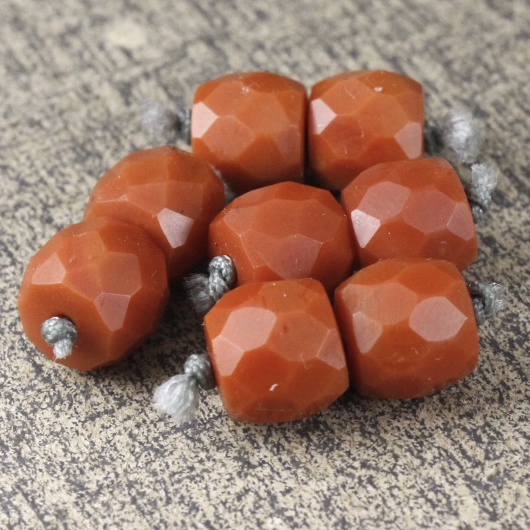 南红玛瑙直切老型桶珠墩子腰珠对珠无相珠切面原矿真品保真退换