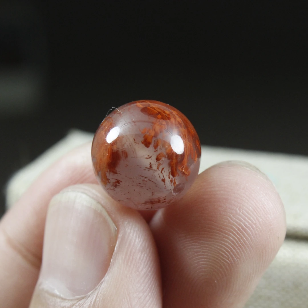 保真南红玛瑙原矿无胶火焰冰飘花圆珠光珠散珠顶珠配饰diy多宝