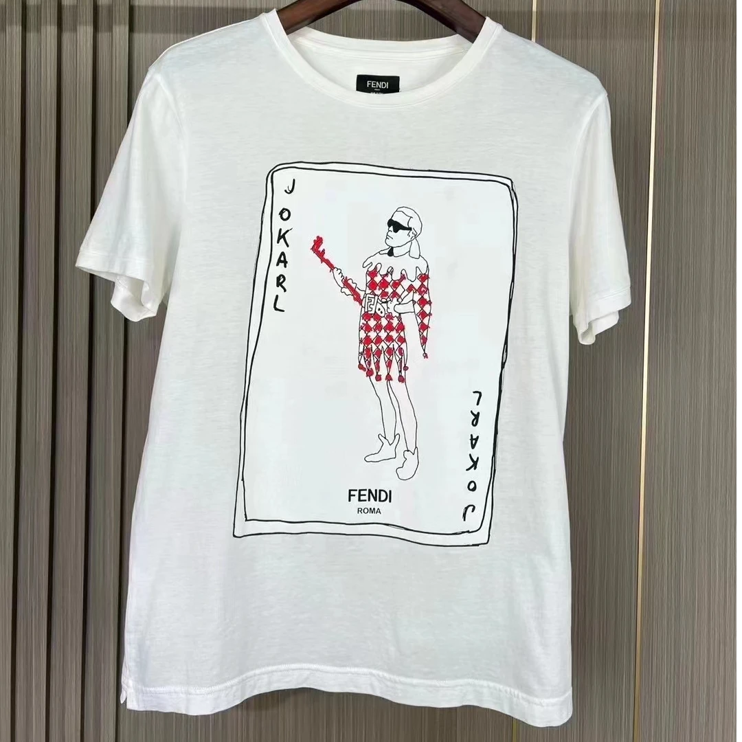 99新/FENDI/芬迪/葡萄籽奢潮/扑克牌T恤