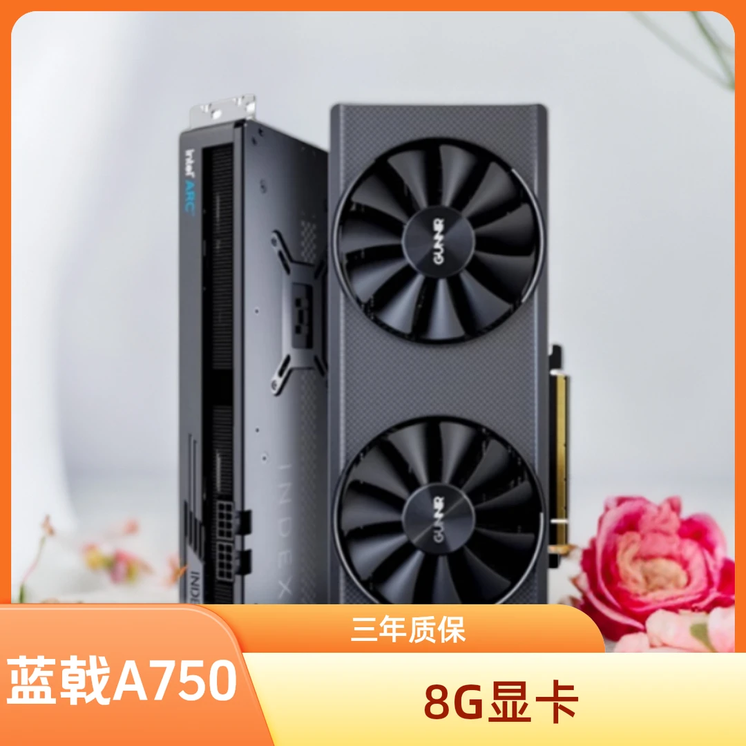 GUNNIR/蓝戟 A750 Index 8G 游戏吃鸡独立显卡 视频剪辑 电竞显卡