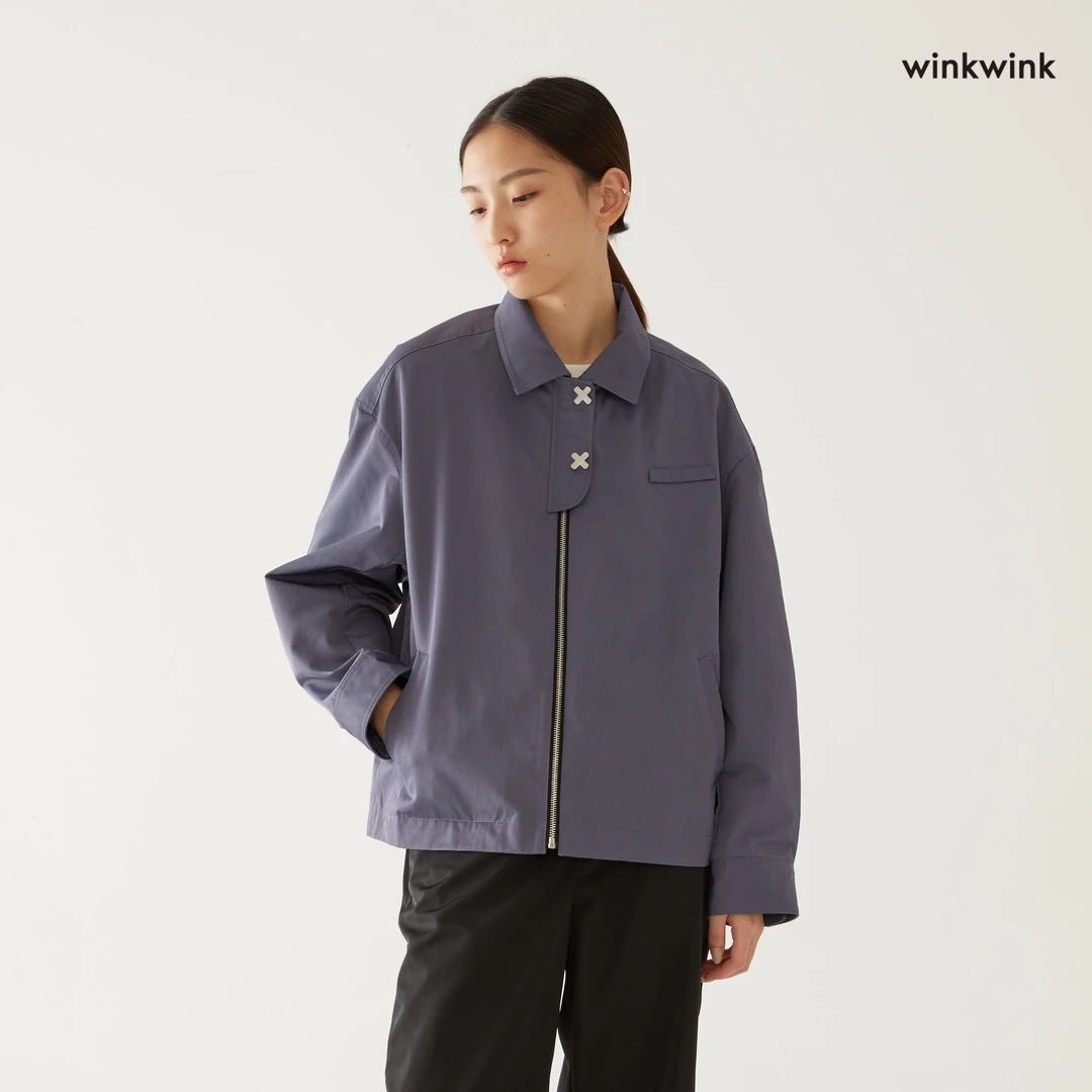 【6折断码清仓】热拉theL官方cleanfit女短款拉链夹克休闲工装外套