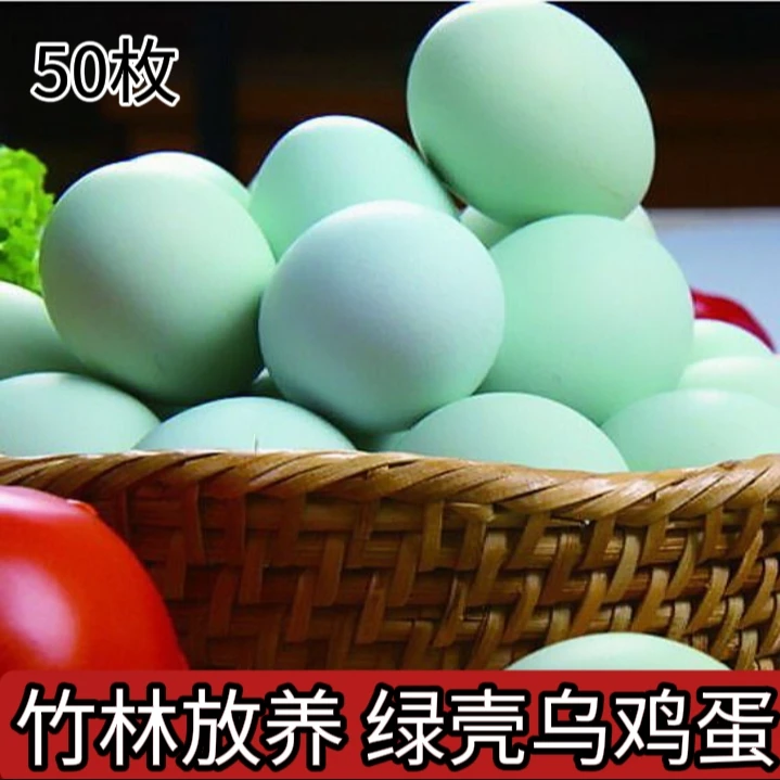 正宗农家散养绿壳乌鸡蛋新鲜自产