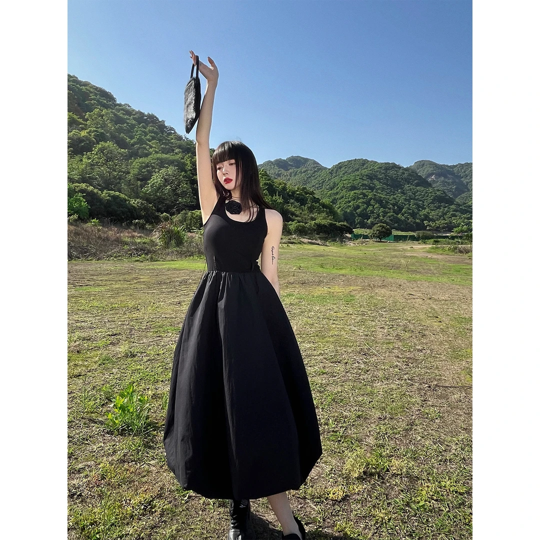 嘉仪【奥斯汀圆舞曲】针织拼接蓬蓬裙