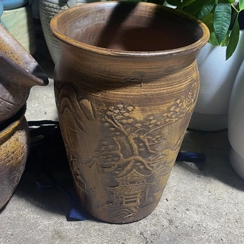 红陶20CM（含）-50CM（不含）柴烧孤品20高度30