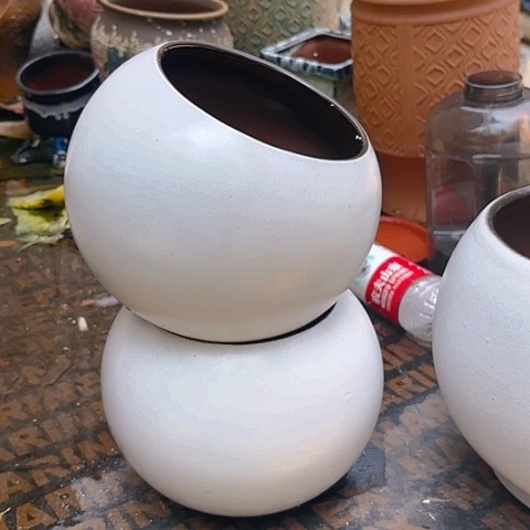 红陶20CM（含）-50CM（不含）白球两个15*15
