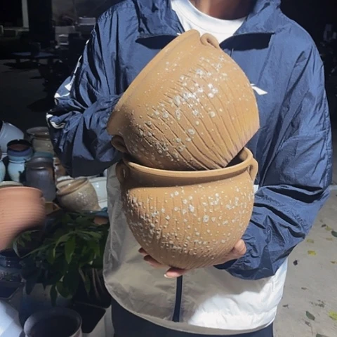 红陶20CM（含）-50CM（不含）孤品两个口径20高度17