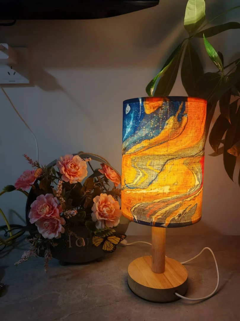 2024北欧风 复古中式时尚卧室床头灯 网红古风插电调光护眼台灯