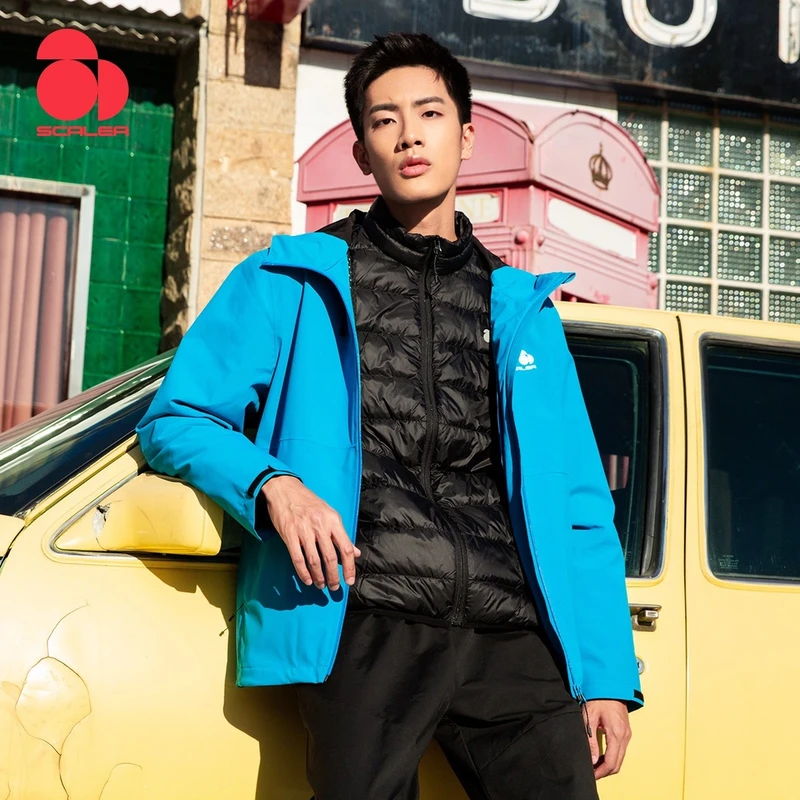 男女情侣三合一冲锋衣防风潮流保暖服外套F2411555