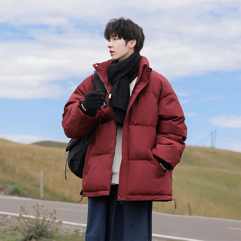 冬季2024立领棉服宽松棉衣加厚面包服男生冬装保暖上衣服外套