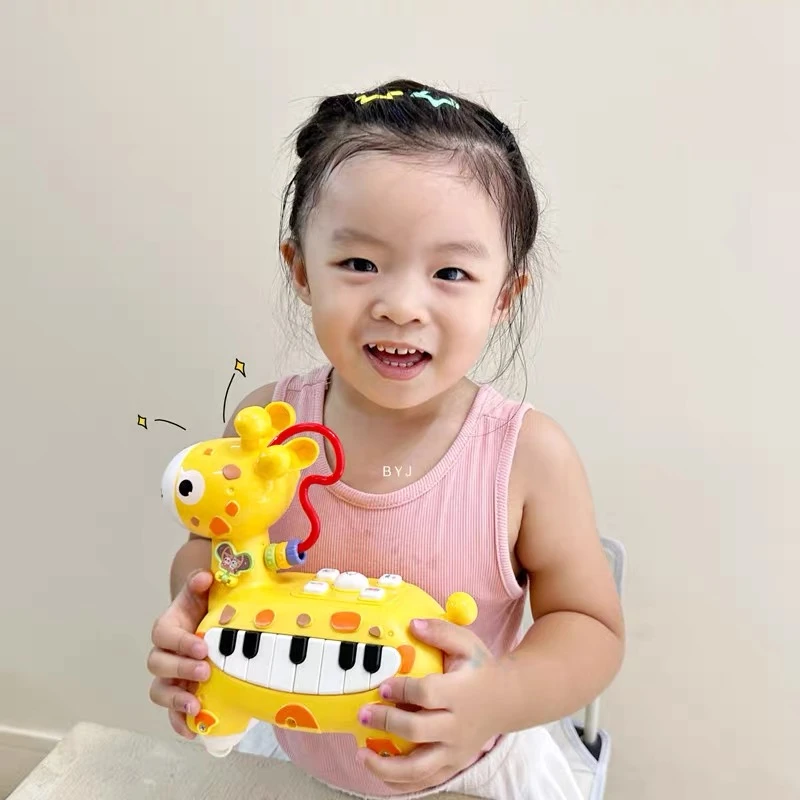 新款萌小鹿多功能音乐打地鼠齿轮早教益智故事玩具电子琴儿童玩具