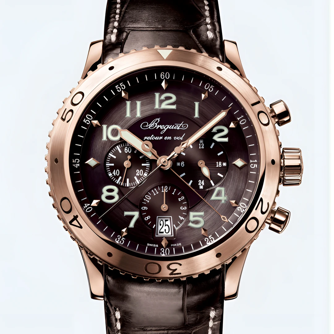 99新 BREGUET/宝玑 dmb/TYPE XX系列  3810BR/92/9ZU  18k金材质