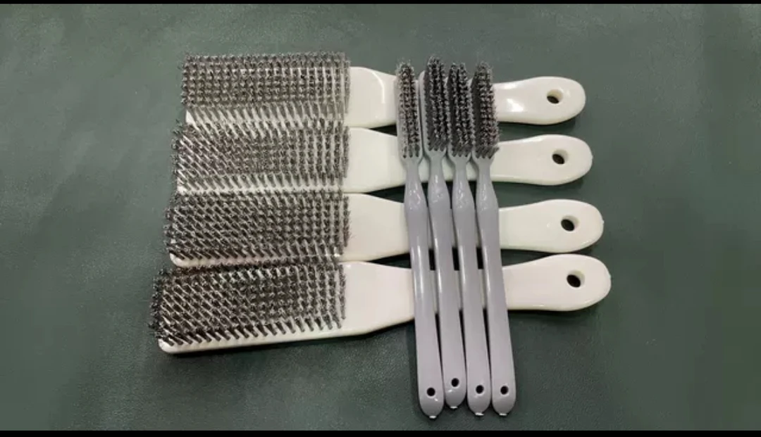 夏老二打底钢丝刷打磨不锈钢不掉色硬毛扣缝神器清理刷大小各4