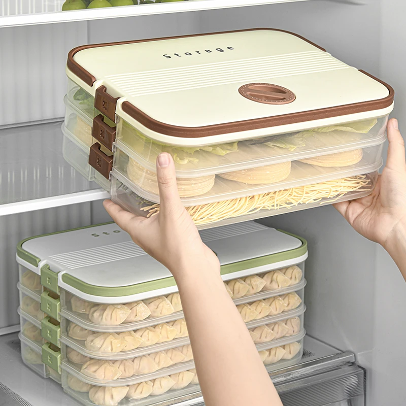饺子盒家用食品级冰箱冷冻专用密封保鲜馄饨速冻多层食物收纳盒子