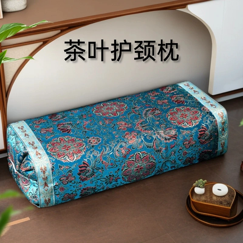 保护颈椎枕头茶叶枕芯助睡眠枕头矫正圆肩驼背富贵包高枕头可调节