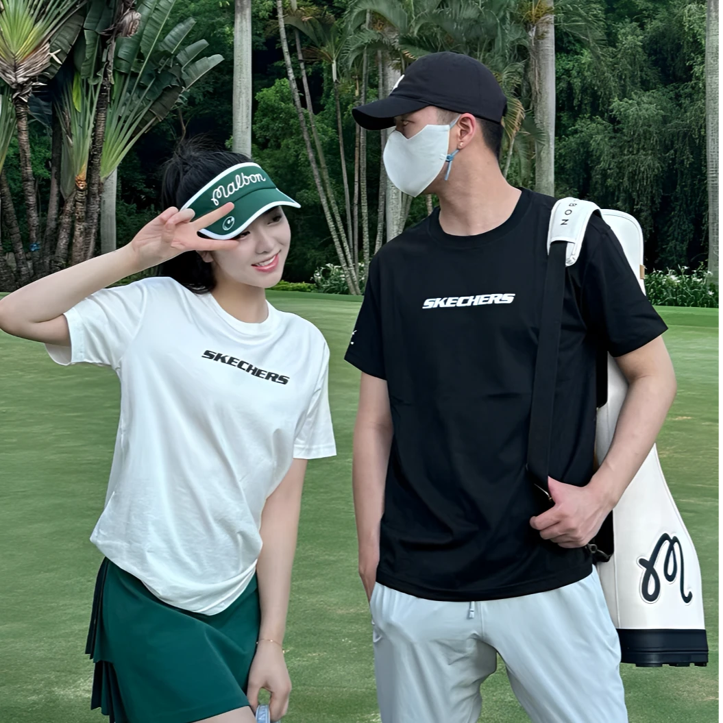 斯凯奇无龄感舒适耐穿圆领情侣T恤运动健身百搭透气男女短袖U062