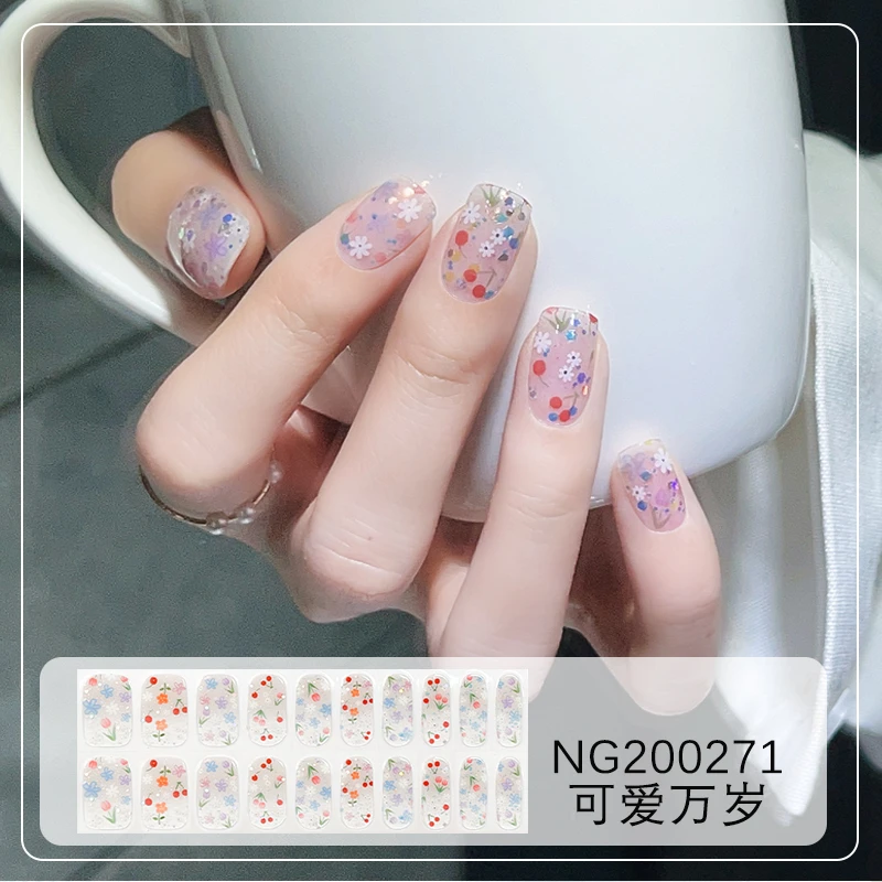 可爱万岁NG271 凝胶指甲贴纸  烤灯固化 不易脱落 防水持久