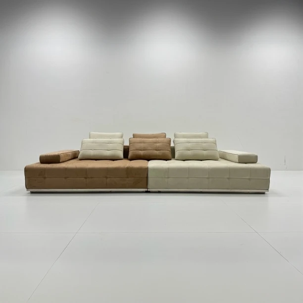 高定磨砂布定制美迪奇布行816米兰磨砂布棉麻直排劳伦斯沙发