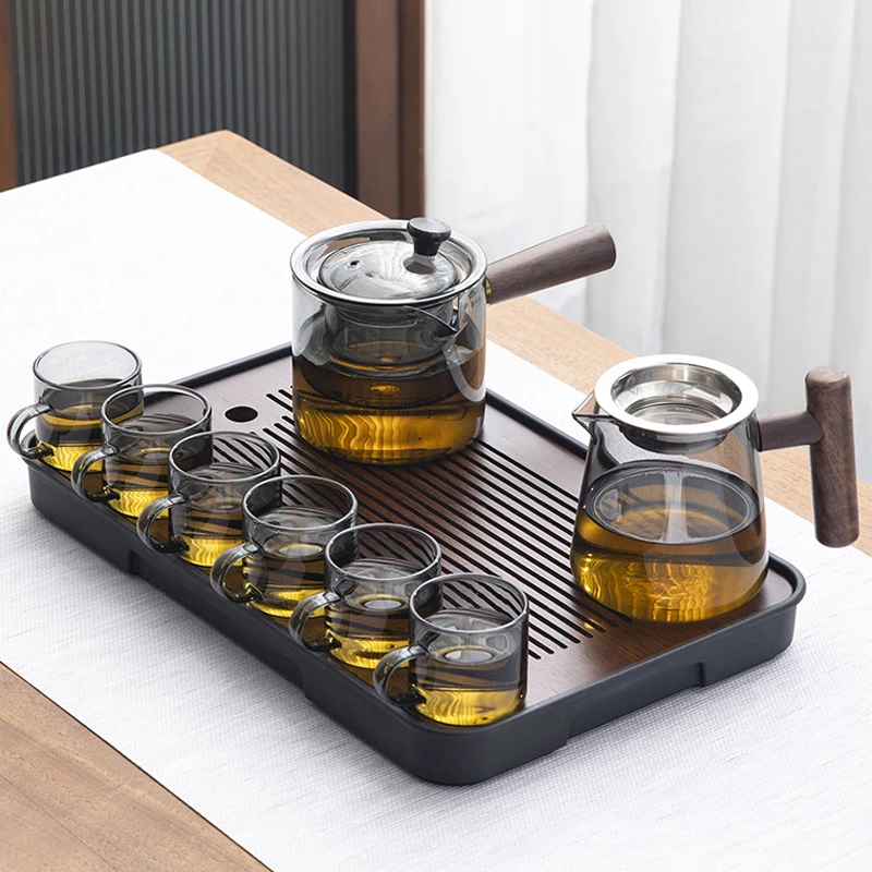玻璃茶具套装轻奢高档耐热功夫茶具家用喝茶器具泡茶专用茶道整套