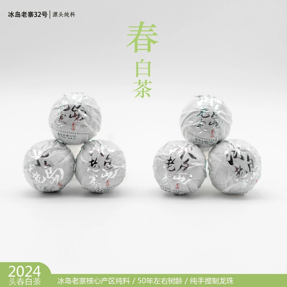 冰岛老寨32号 2024年春白茶龙珠