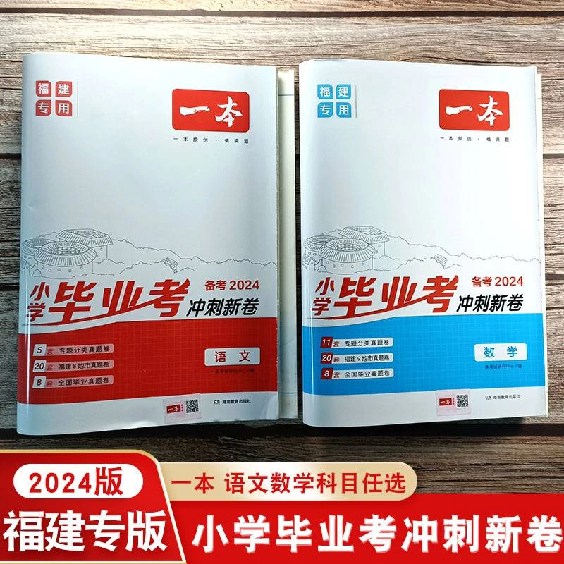 2024版 福建专用 一本小学语文数学毕业考冲刺新卷 小学毕业真题