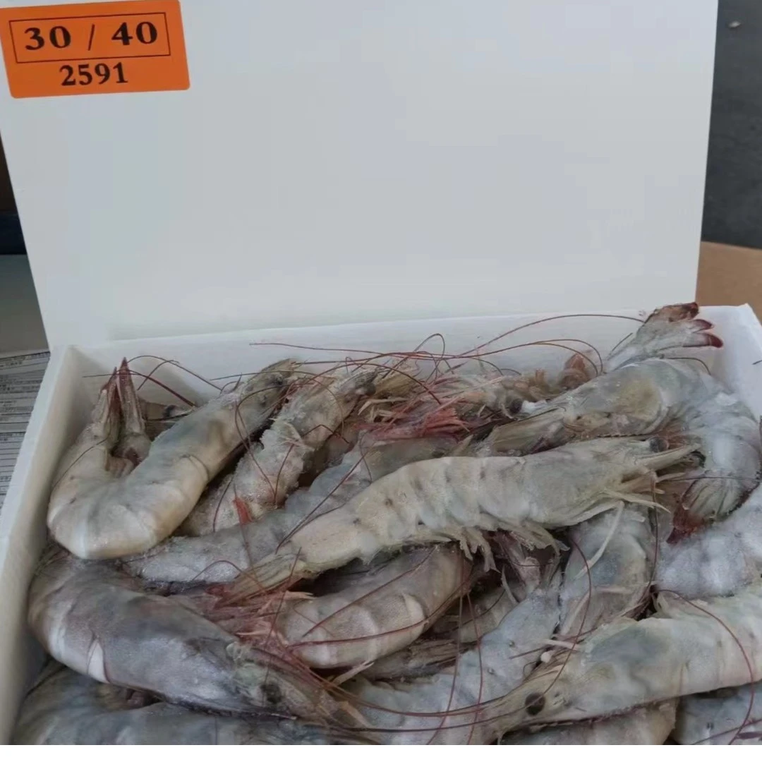 『盐冻大虾30/40』厄瓜多尔盐冻大虾30/40  3.3斤  肉质紧实
