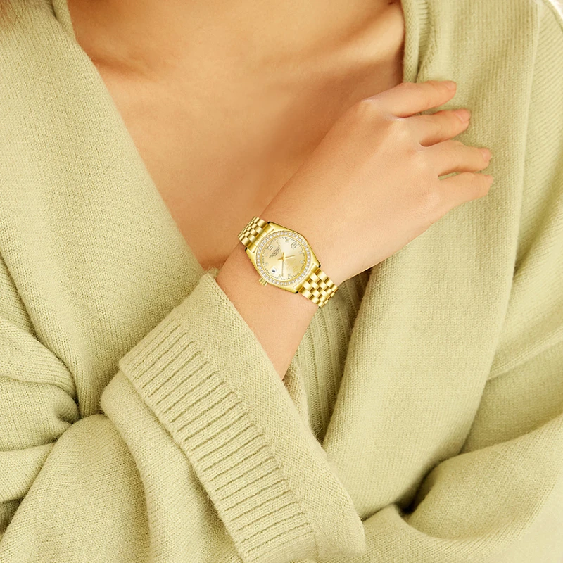 【蓝洋贸易】璀璨系列轻奢百搭气质防水全自动手表LSK166-B