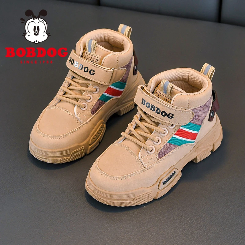 Bobdog/巴布豆2022新款儿童运动鞋防滑马丁靴短靴26-37 112523141