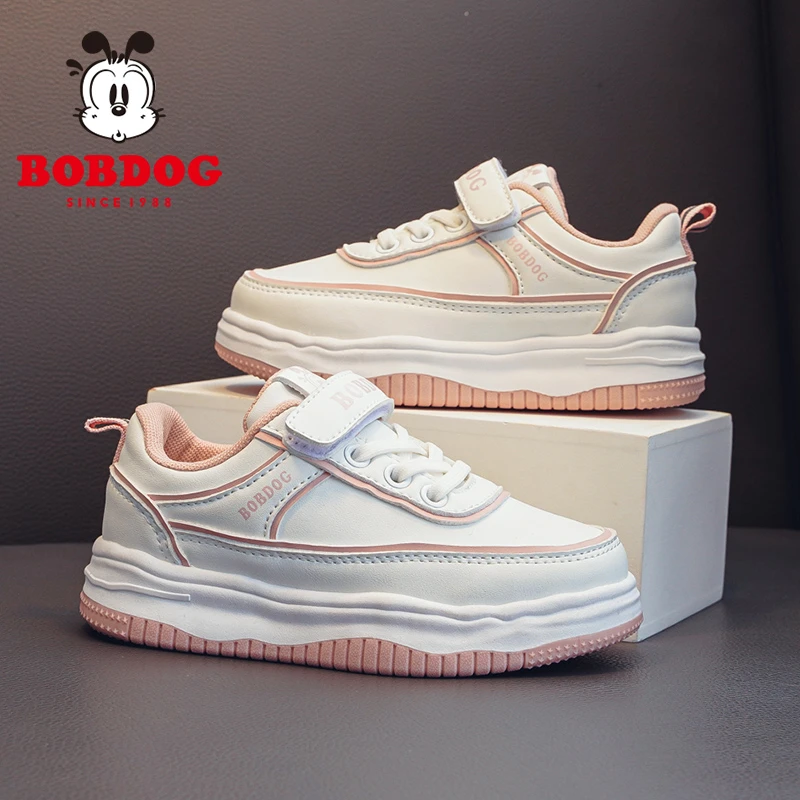 Bobdog/巴布豆儿童鞋子女春秋款2023新款防滑小童板鞋女童运动鞋