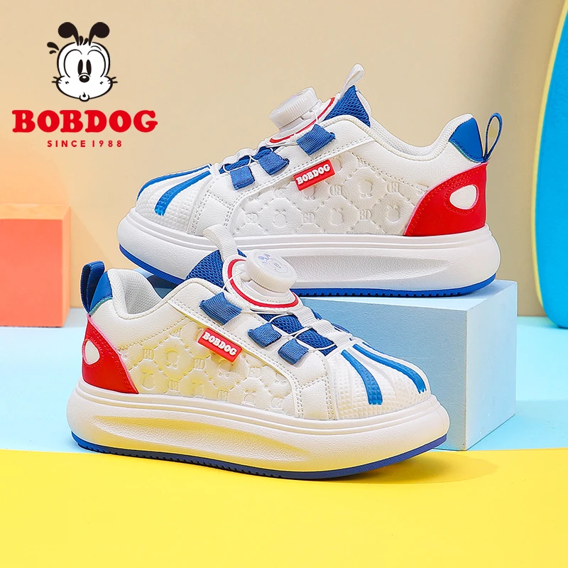 巴布豆童鞋男童鞋子春秋款2024新款春季纽扣鞋小童休闲儿童运动鞋