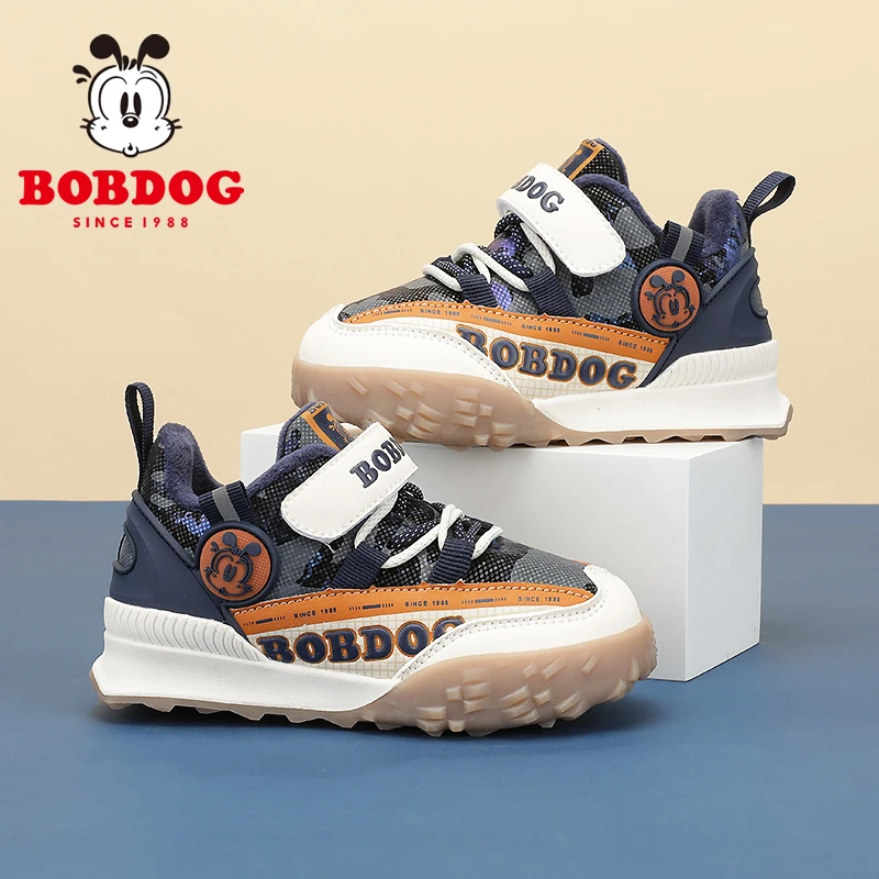 Bobdog/巴布豆男童女童加绒保暖运动鞋二棉鞋 26-37 106525040