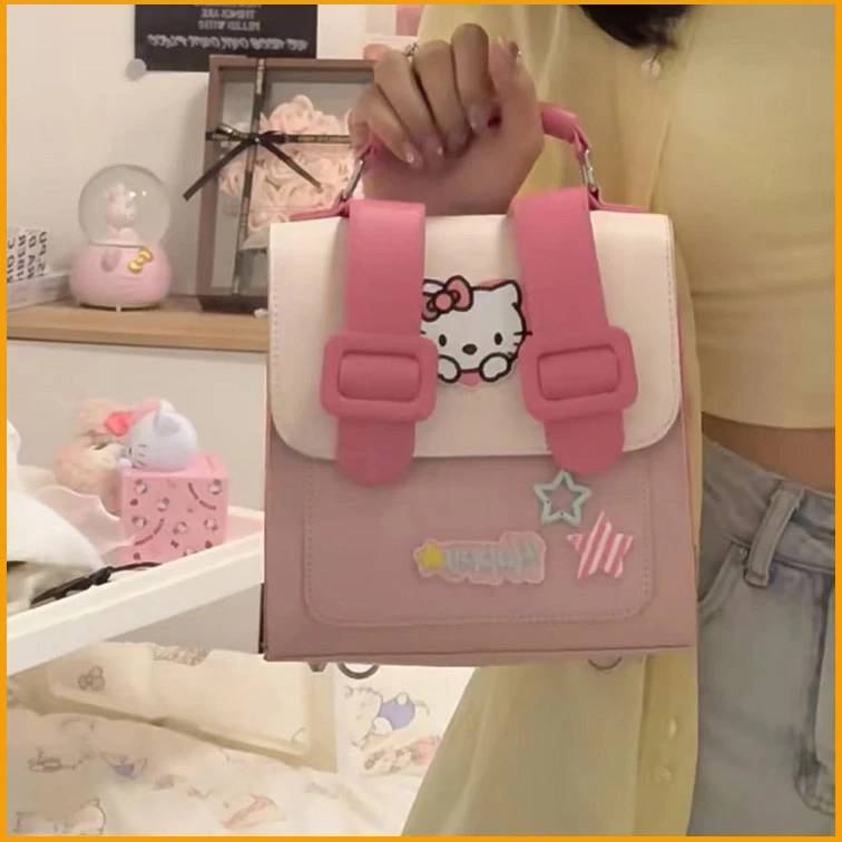 原创超甜多巴胺剑桥包可爱小众撞色单肩包少女斜挎小方包田田家