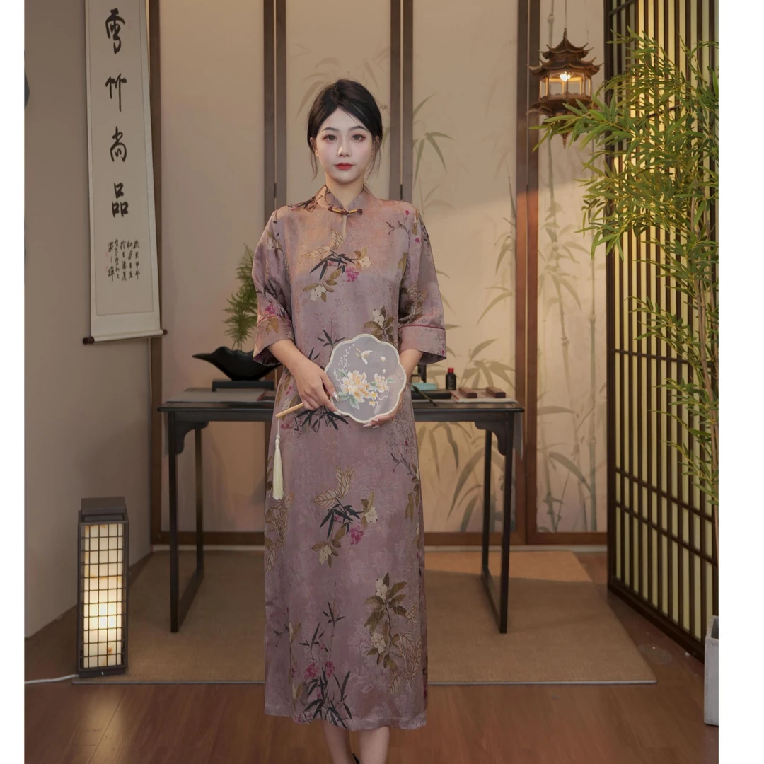 【竹影】复古气质旗袍HQ2030