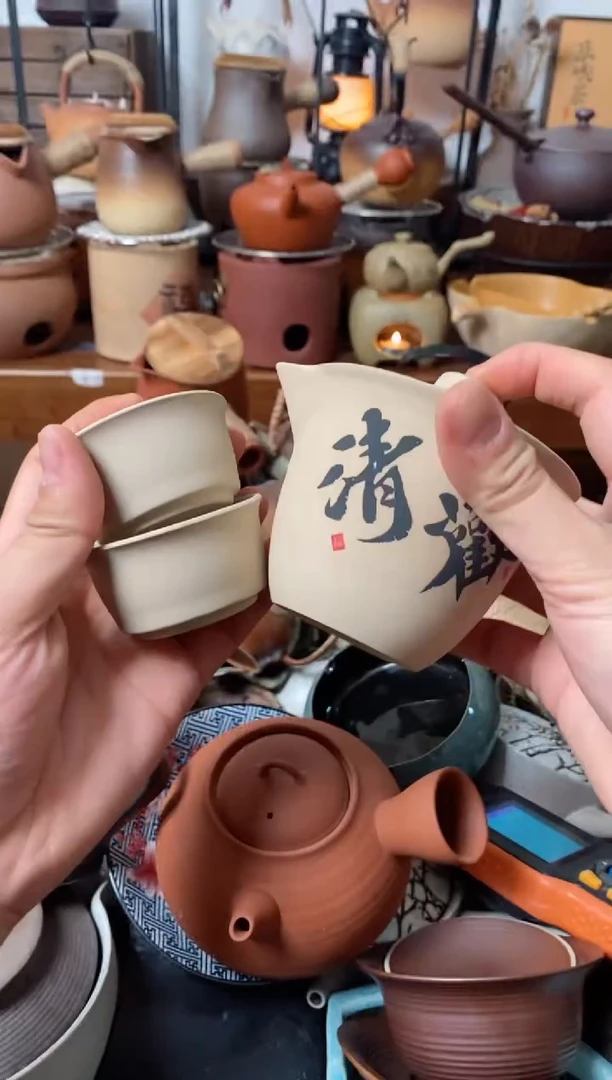 【闪购商品】陶瓷1清欢盖碗+两杯