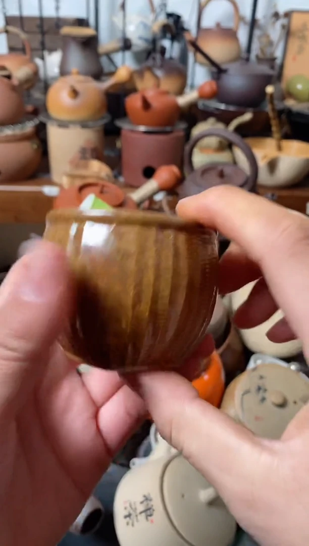 【闪购商品】陶瓷1竹篓杯