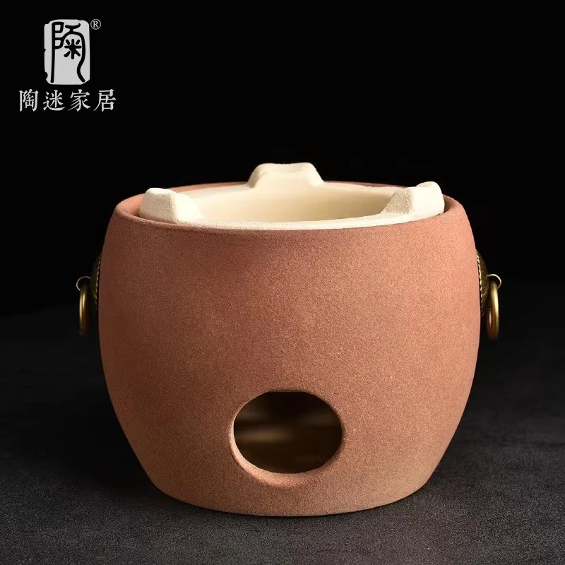 复古家居粗陶炭炉围炉煮茶器具全套户外明火温茶炉家用功夫茶具
